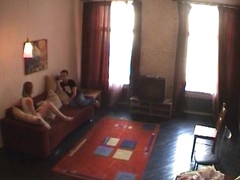 Legal Age Teenager rouge seduces her partner and starts sex action on the couch