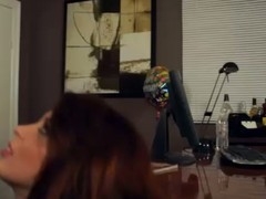 Red head hottie can't live without to engulf hard penis